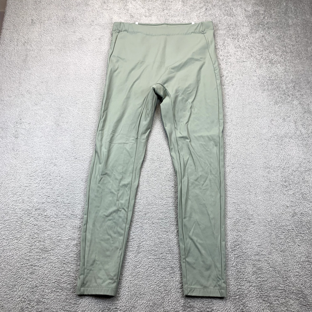 A Day Layered Up Thermal Leggings High Waist Compression Womens L Sage Green